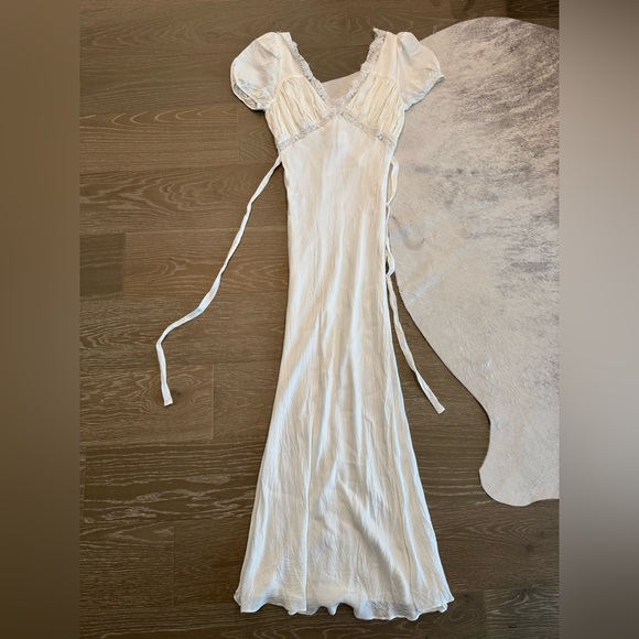 chinese dress ladies Cream Lace Midi Dress main image 1